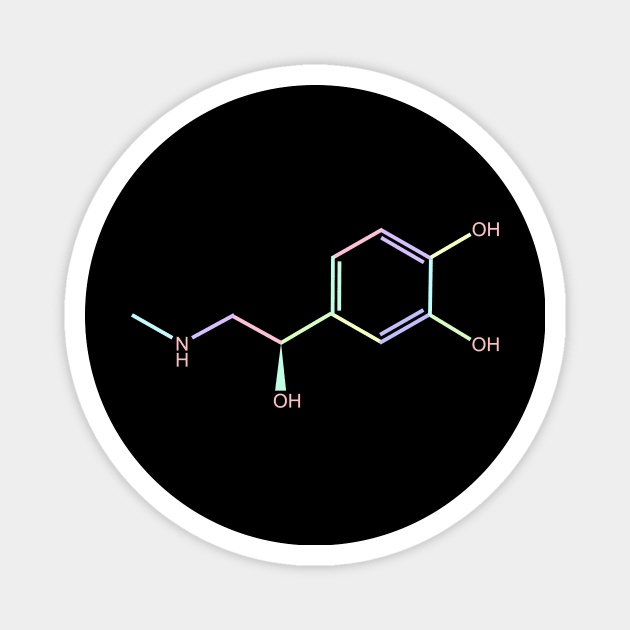 Adrenaline Kawaii Pastel Rainbow Molecule Magnet by ChemECool